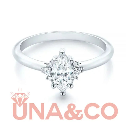 Marquise Cut Solitaire Gemstone Engagement Ring UNA.CO