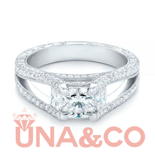 Dainty Micro-Pave Setting Engagement Ring