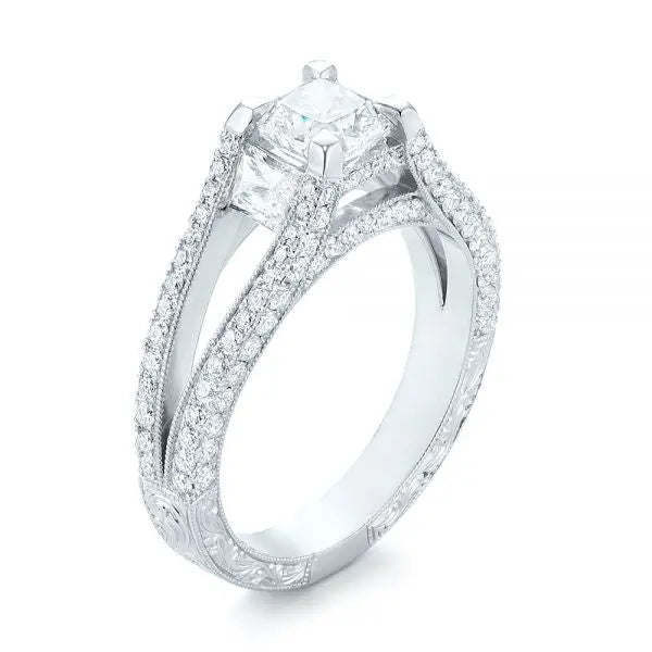 Dainty Micro-Pave Setting Engagement Ring UNA.CO