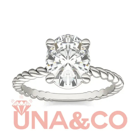Eternal Unity Oval Solitaire Rope Ring UNA.CO