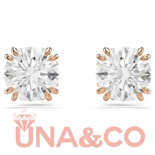 Sparkling Round Crystal Stud Earrings UNA.CO