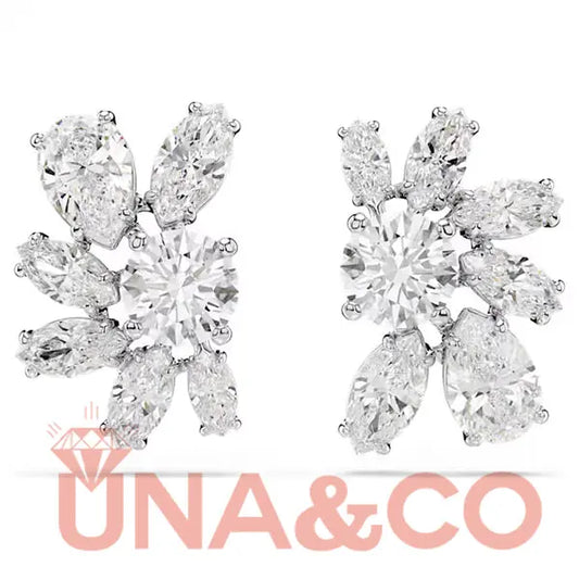 Vivid Sparkling Cluster Earrings For Gift UNA.CO