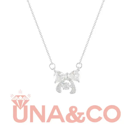 Elegant Light Luxury Bow Pendant Necklace UNA.CO