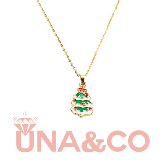 Trendy Christmas Santa Claus Necklace UNA.CO