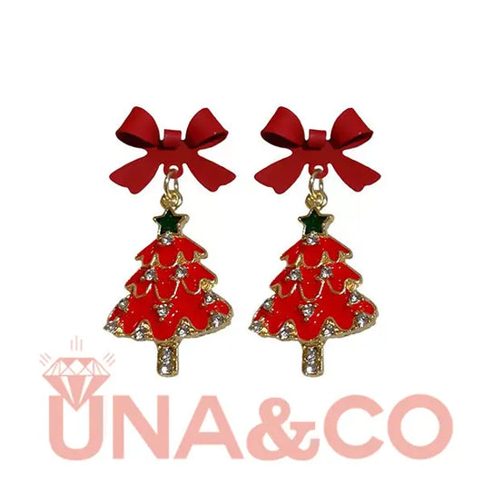 Elegant Christmas Snowflake Statement Earrings UNA.CO