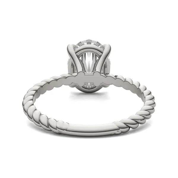 Eternal Unity Oval Solitaire Rope Ring
