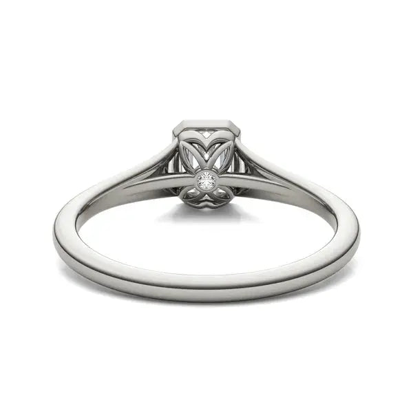 Architectural Bezel Emerald Cut Solitaire Ring UNA.CO