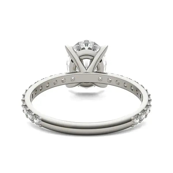 Oval Martini Accented Engagement Ring UNA.CO