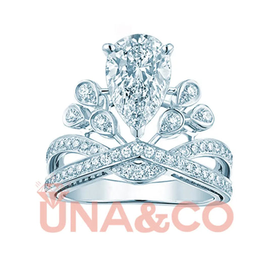 Handmade Crown Moissanite Ring UNA.CO