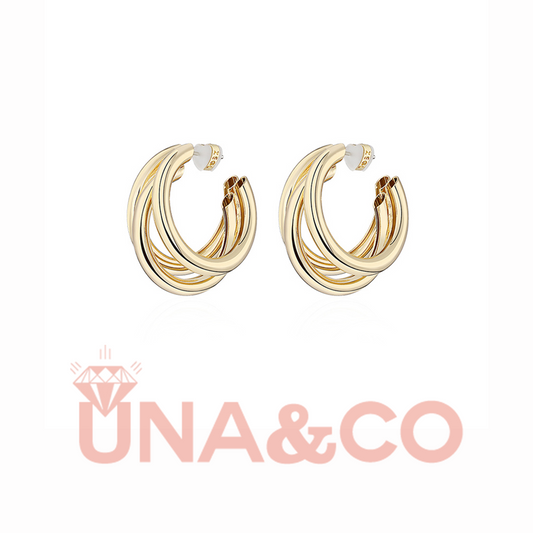 Metal European and American temperament trendy earrings