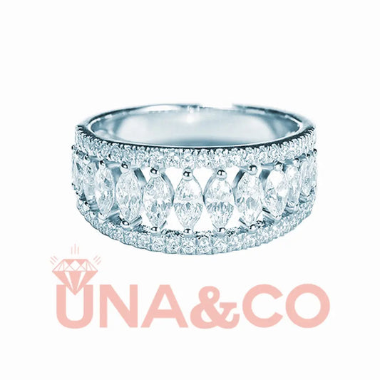 Luxury Fashion Marquise Cut Moissanite Ring UNA&CO
