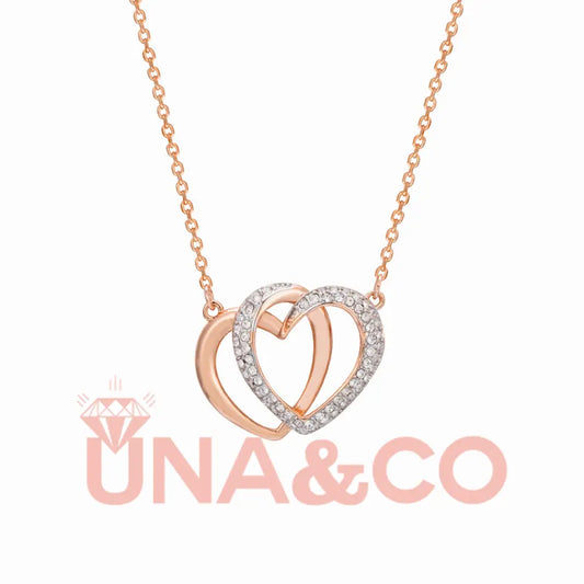 Romantic Heart to Heart Necklace UNA.CO