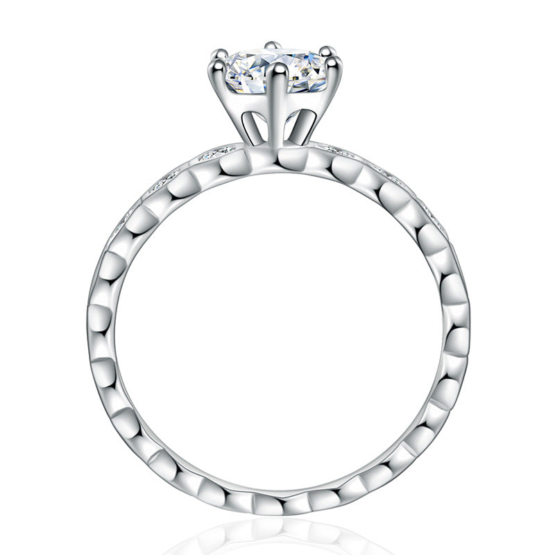 Delicate Honeycomb CVD Diamond Ring
