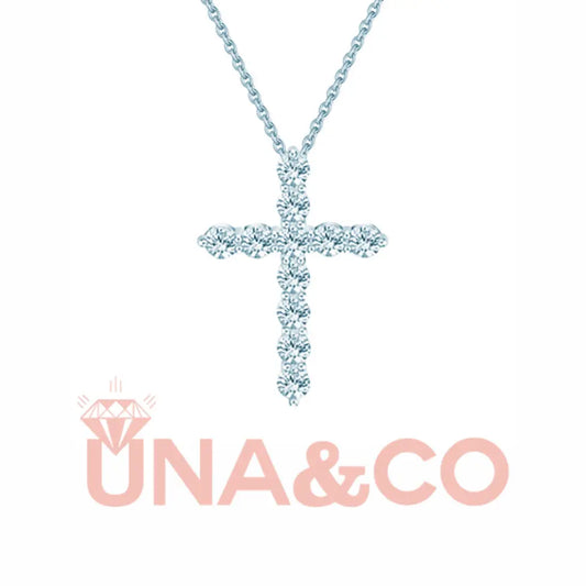 Simple Shiny Cross Necklace UNA.CO