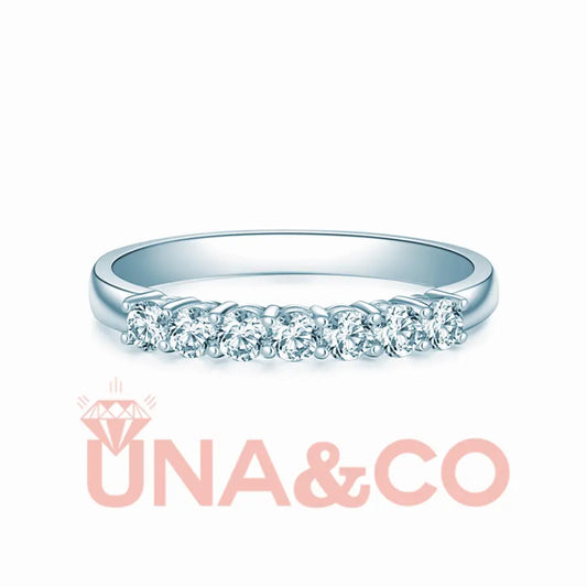 Half A Circle Seven Moissanite Ring UNA.CO