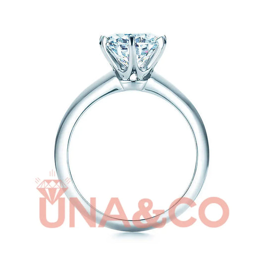 Classics for Hundreds of years, six prong solitaire ring UNA.CO