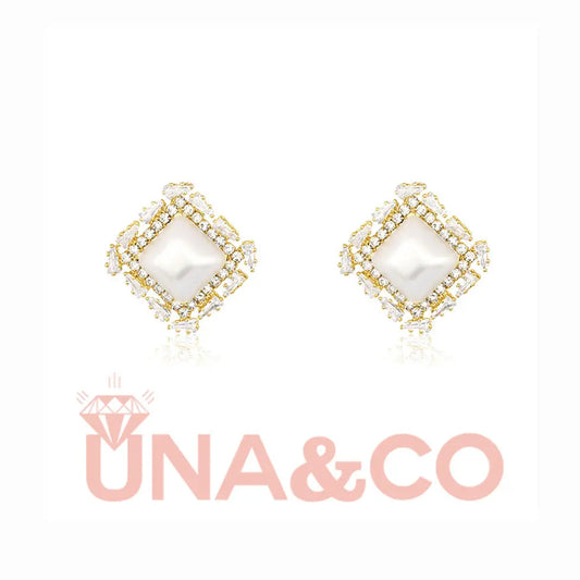 Light luxury Moissanite-shaped earrings UNA&CO
