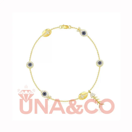 Chic Golden Fishbone Anklet UNA.CO