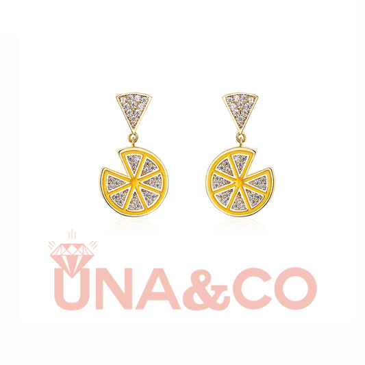 Lemon earrings female 2021 new trendy earrings