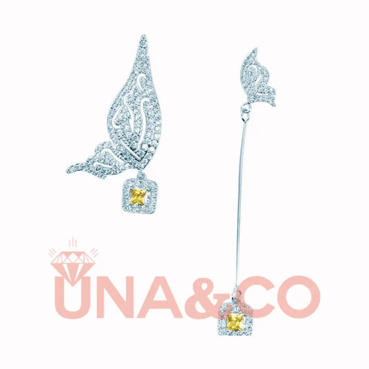 Asymmetrical Wing fashionable Personalized Earrings UNA.CO