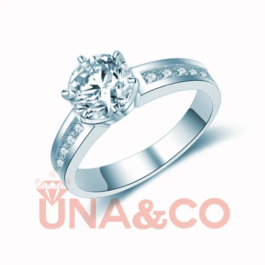 Special Design Six Prong Moissanite Ring UNA.CO