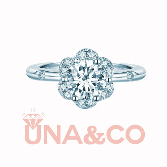 Flower petals Elegant Moissanite Ring UNA.CO