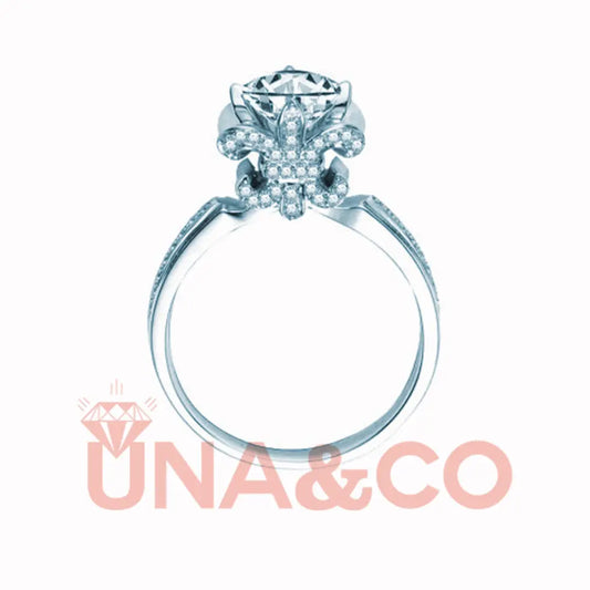 Iris Bud Shape Setting Moissanite Ring UNA.CO