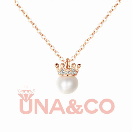 Light Luxury Elegant Crown Pearl Necklace UNA.CO