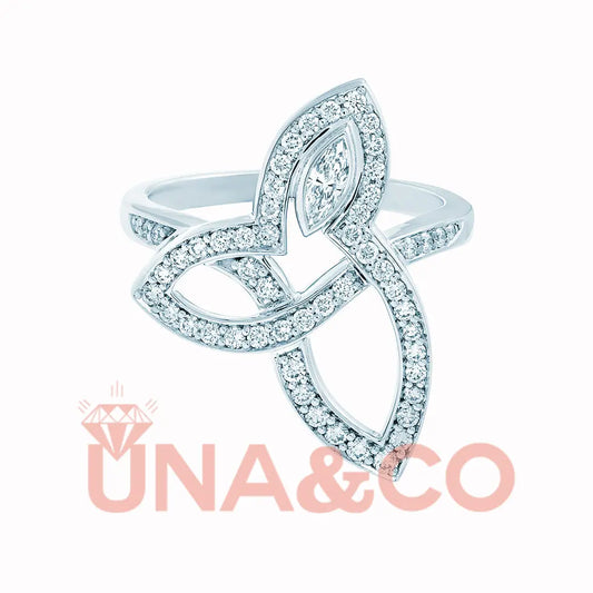 Fashion Marquise Three Leaf Ring UNA&CO