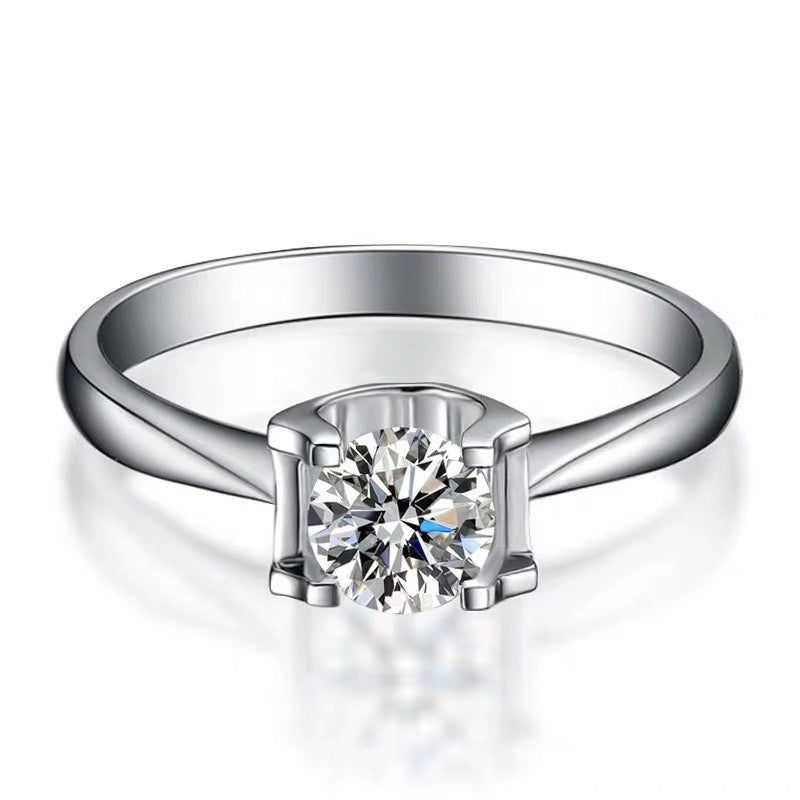 Classic Simple OX Head CVD Diamond Ring