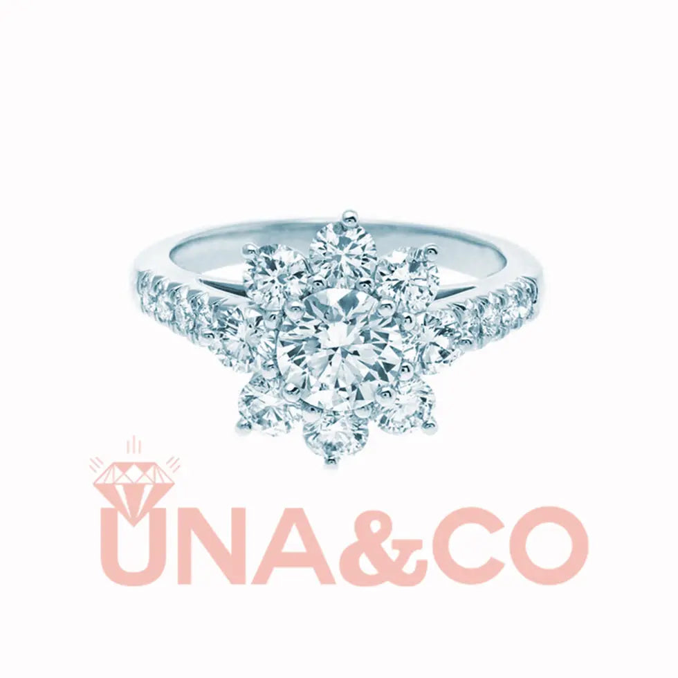 Sun Flower Moissanite Ring UNA.CO