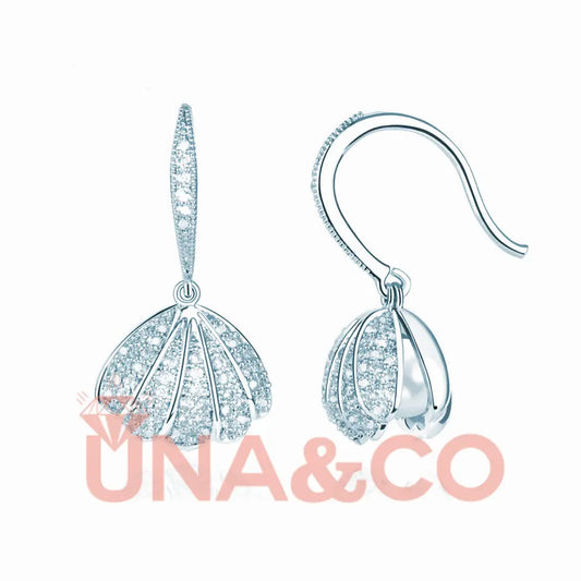Special Seashell Pearl Set Earrings UNA.CO