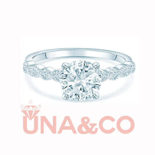Four Prong Vintage Engagement Ring UNA&CO
