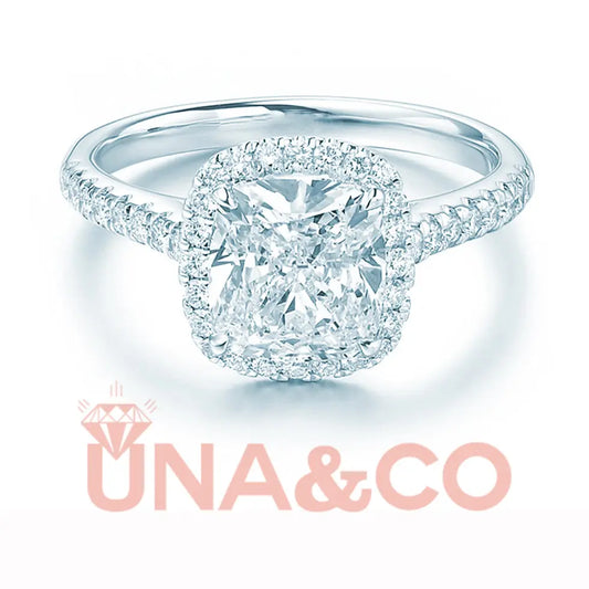 Sparkling & Shiny Cushion Square Ring UNA&CO