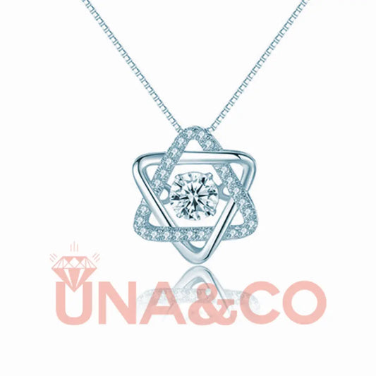 Romantic Hexagram Jumping Necklace UNA.CO