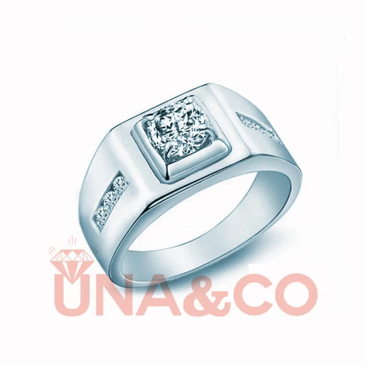 Luxury Noble Engagement Moissanite Ring for men UNA.CO