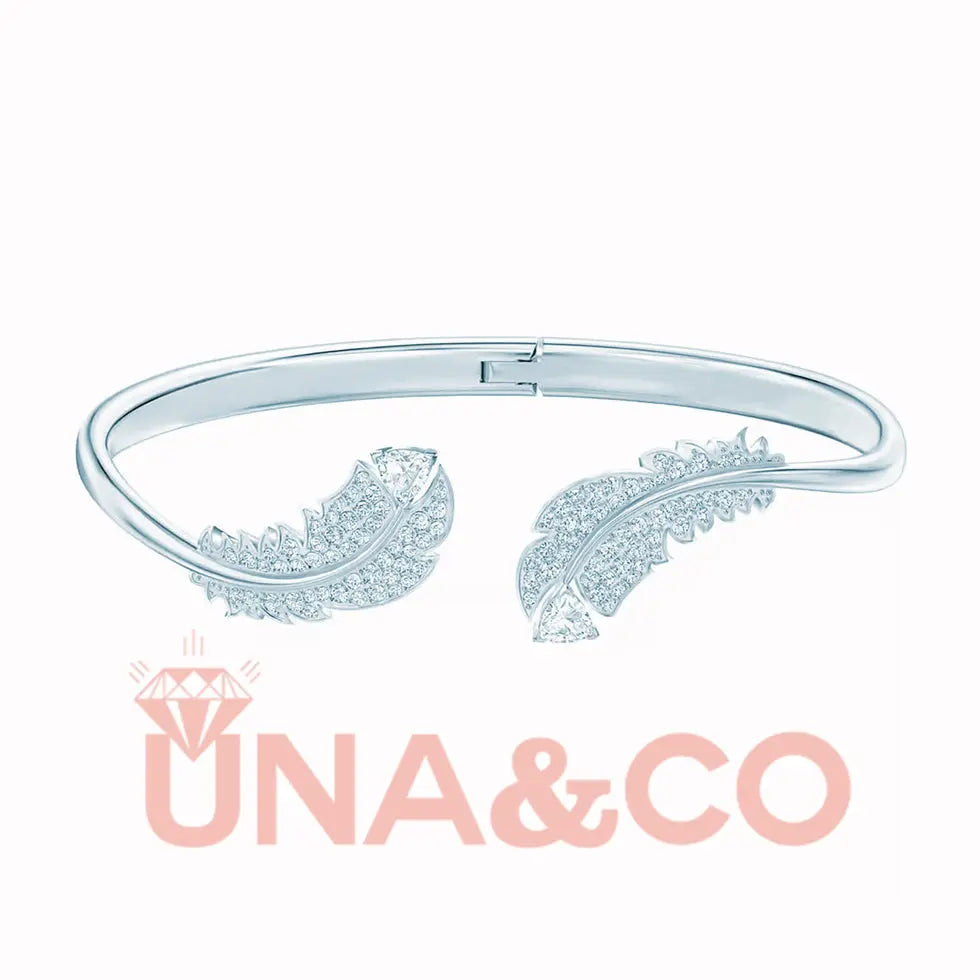 Light luxury feather open bracelet UNA.CO