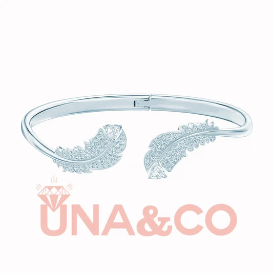 Light luxury feather open bracelet UNA.CO