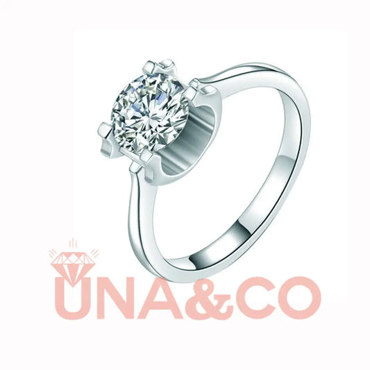 Classic Simple OX Head Moissanite Ring UNA&CO
