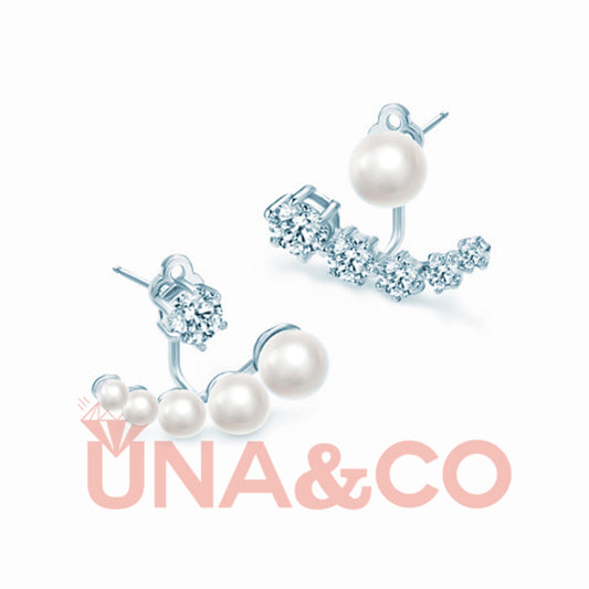 Asymmetric Detachable Pearl Earrings