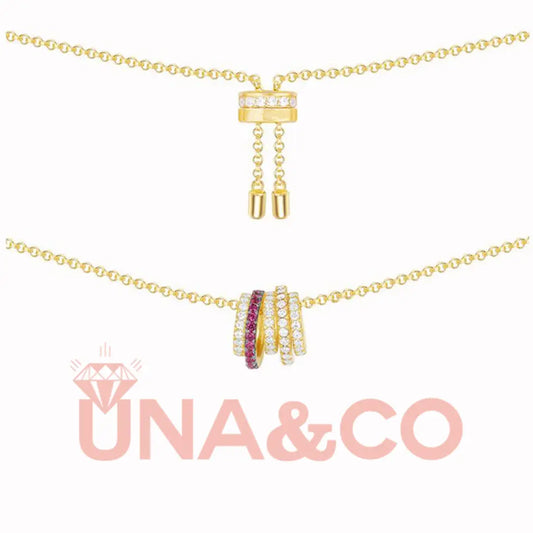 Light Luxury Multiple Rings Adjustable Necklace UNA.CO