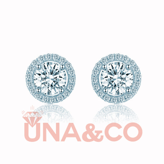 Four Prong Round Belle Dame CVD diamond Earrings