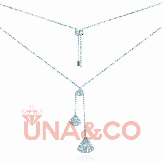 Light Luxury Elegant Scalloped Long Necklace UNA.CO
