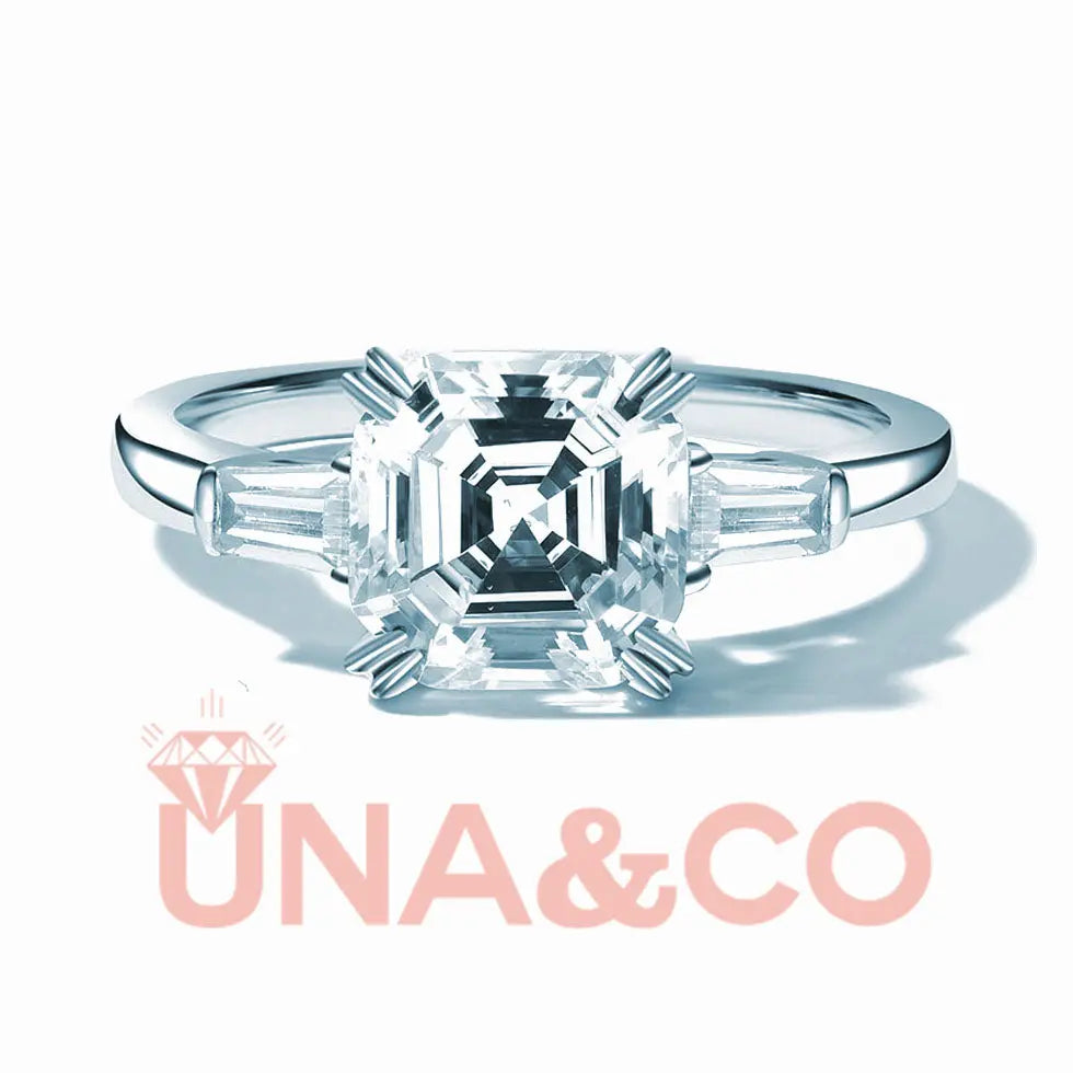 Asscher Cut Engagement Ring UNA&CO