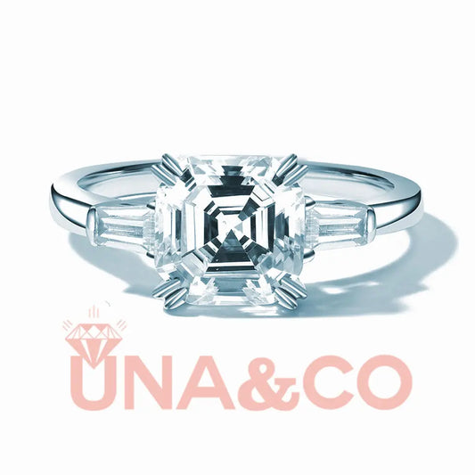 Asscher Cut Engagement Ring UNA&CO