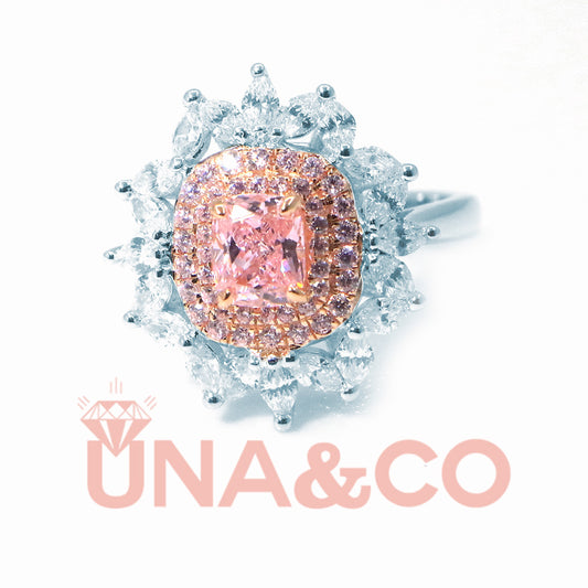 Luxury Cushion Pink Gem Ring
