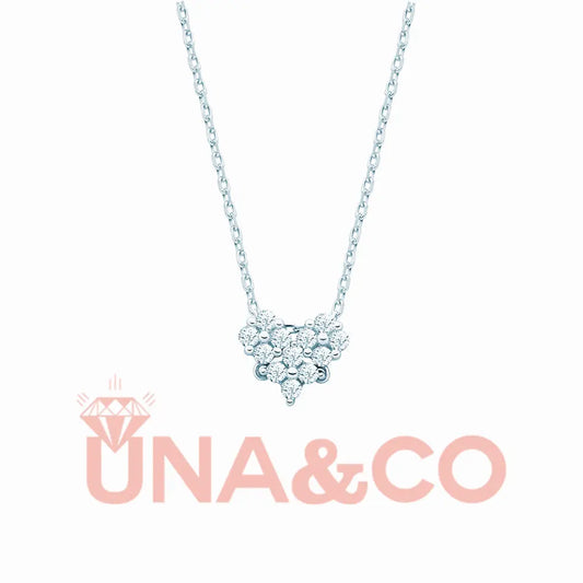 New Light Luxury Full Moissanite Love Deformation Moissanite Necklace UNA&CO