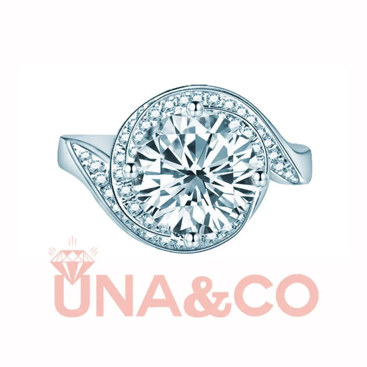 Rose petal engagement ring UNA&CO