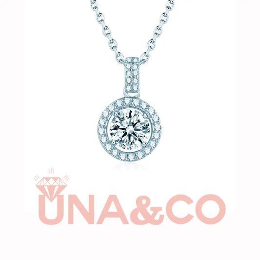 Four Prong Round Necklace UNA&CO