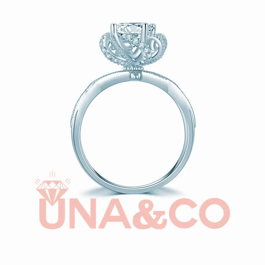 Rose Fountain Wrapped Bud Ring UNA&CO